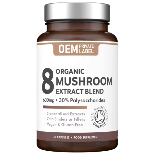 8 Organic Mushroom Extract Blend Capsules