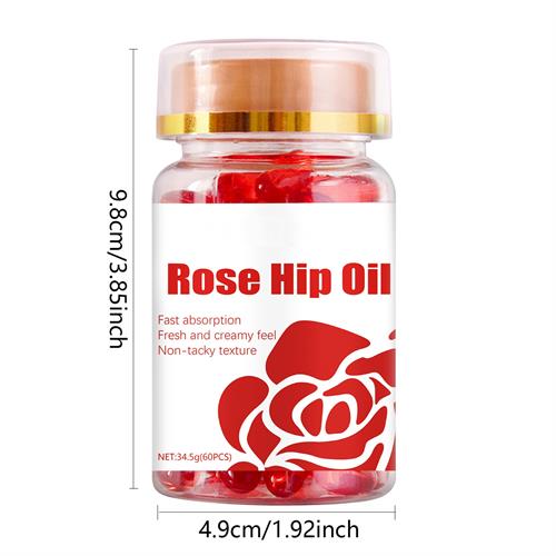 Rose Oil capsules: for internal and external use