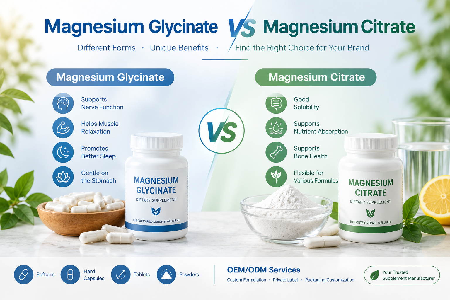 Magnesium Glycinate vs Magnesium Citrate: How to Choose?