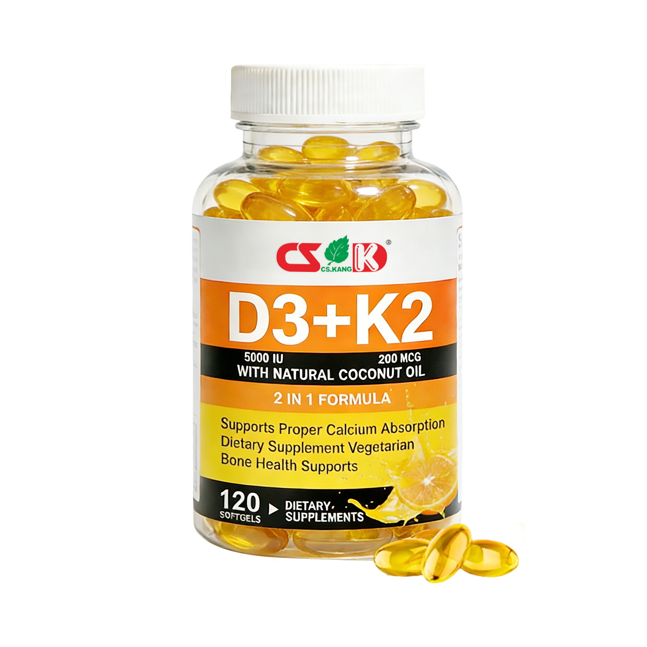 跨境定制-维生素D3和K2软胶囊