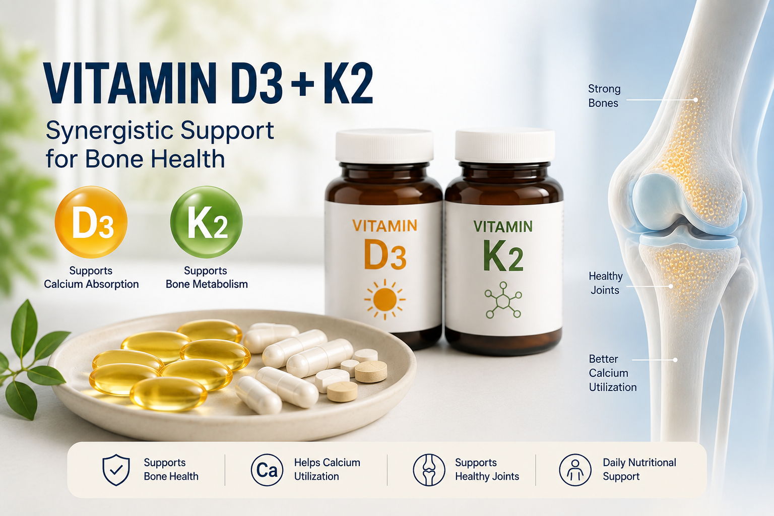维生素D3和K2：为何两者可以协同作用？